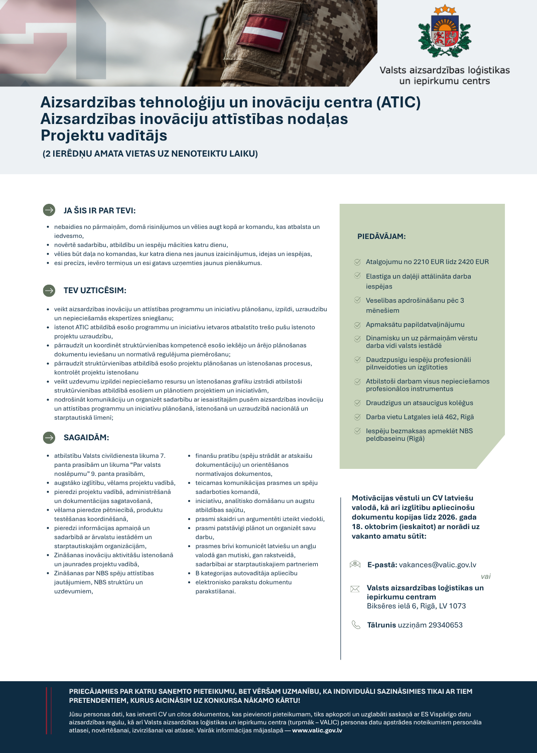 Projektu vadītājs - ATIC AIAN