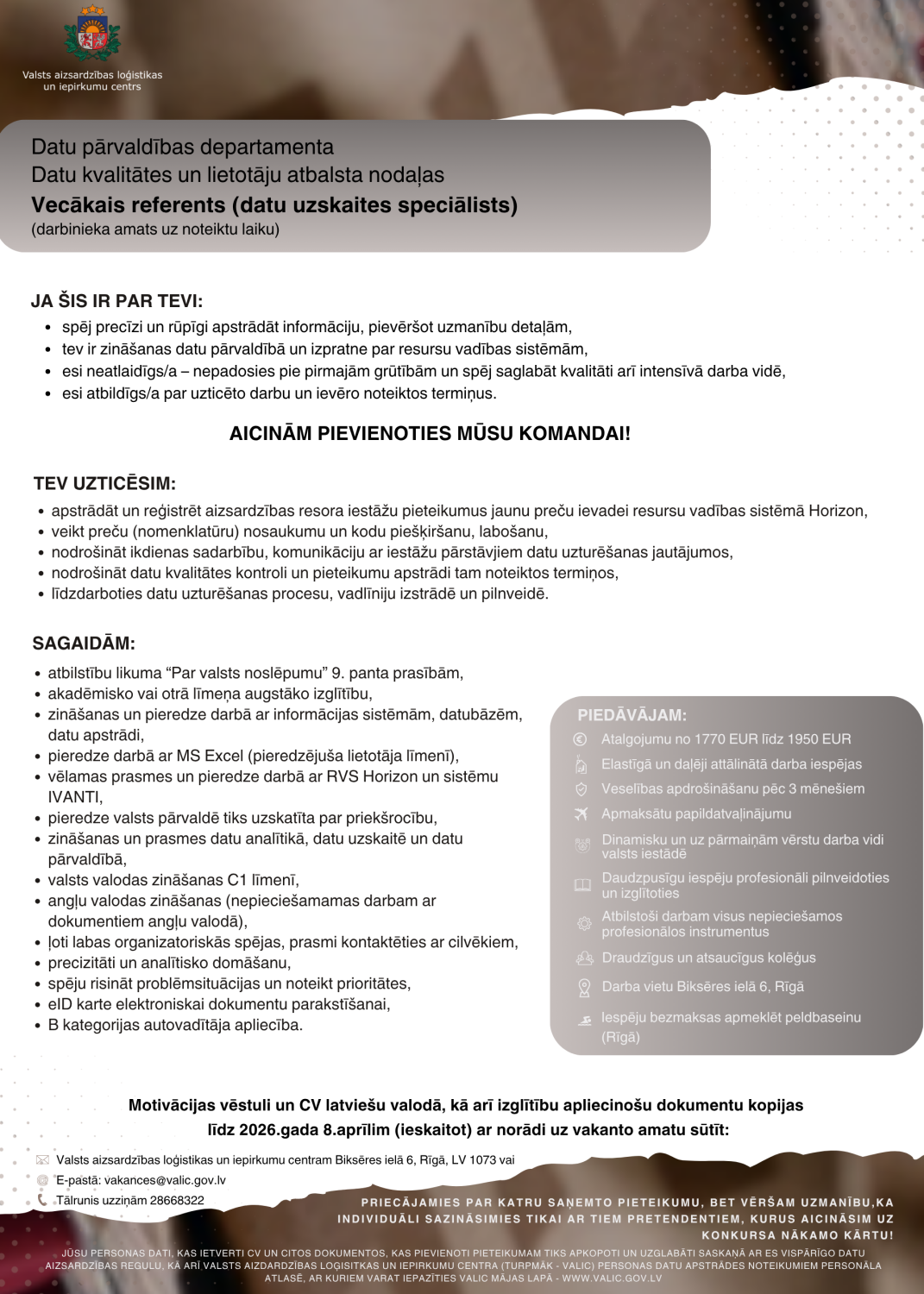 Datu uzskaites speciālists