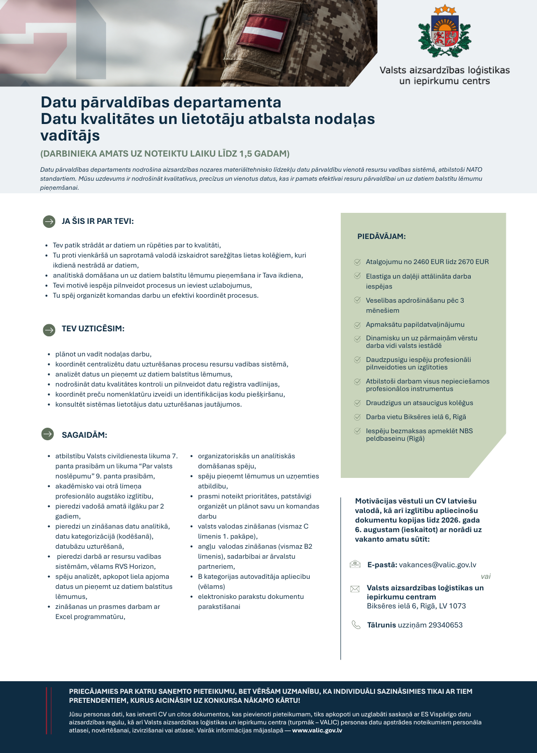 DPD nodaļas vadītājs
