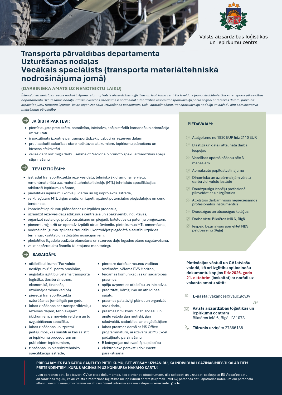TPD Uzturēšanas nodaļas vec.spec